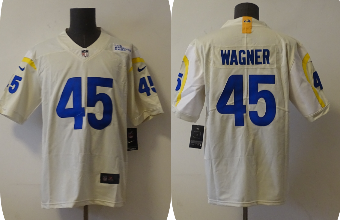 Men's Los Angeles Rams Bobby Wagner #45 Beige Jersey